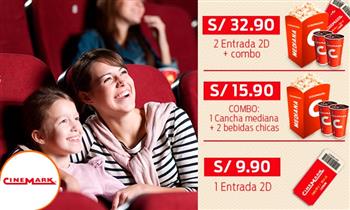 Cinemark 2 Entradas combo en Lima y Provincias