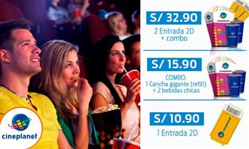 Cineplanet Descuento en 2 entradas 2D combo Valido para Lima y Provincias