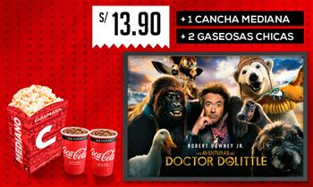 Cinemark Cancha mediana 2 gaseosas chicas (valido para cualquier pelicula)