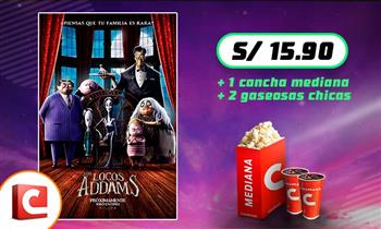 Combo Cinemark cancha mediana 2 gaseosas chicas