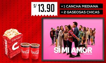 Cinemark Cancha mediana 2 gaseosas chicas (valido para cualquier pelicula)