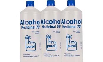 03 frascos de Alcohol de 70° de 1 LT c/u¡Incluye delivery!