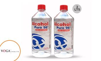 02 frascos de Alcohol de 96° Marca Alkohler de 1 LT c/u ¡Alta pureza! delivery