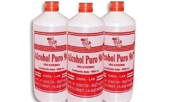 03 frascos de Alcohol al 70% 0 96% de 1 LT Gama Lab¡Alta pureza!