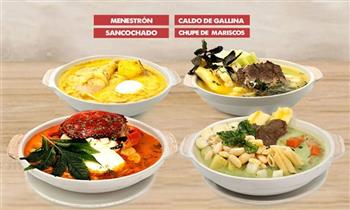 4 deliciosas Sopas Menestron Sancochado Caldo de gallina y Chupe de mariscos de ¡Sopan!