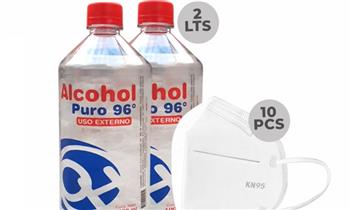 02 frascos de Alcohol de 96° de 1 LT c/u 10 PCS de mascarillas KN95 y delivery