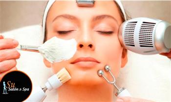Peeling de verano con ultrasonico limpieza facial con exfoliador mascarilla y mas