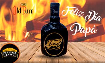 Whisky Old Parr labrado en bajo relieve con mensaje personalizo y con nombre