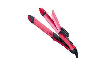 Plancha y rizador para cabello 2 en 1