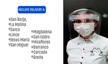 Protector total para el rostro cilindrico incluye delivery