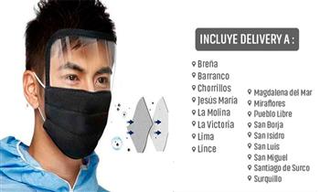 02 protectores facial y bucal con visor HD ¡Incluye delivery!