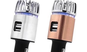 Purificador de aire e ionizador 2 en 1 generador de ozono y puertos de carga rapida