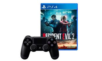 Mando Playstation 4 Dualshock Negro Resident Evil 2 PS4 Delivery ¡Entrega en 48 hrs!