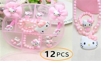 Loncherita porta Joyas con accesorios de cabello joyitas Hello Kitty ¡Delivery en 24hrs!