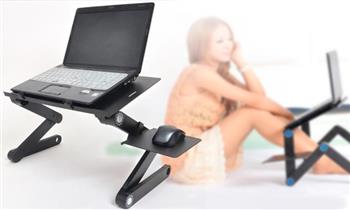 Mesa Cooler para Laptop Regulable de Aluminio con 02 Ventiladores