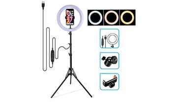 Aro de Luz LED 26 Cm Tripode 210 Metrossoporte para celular