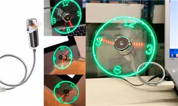 Ventilador con reloj LED portatil opcion a delivery con Ez tech