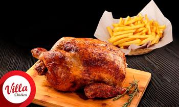 1 pollo entero a la leña papas Elige sede