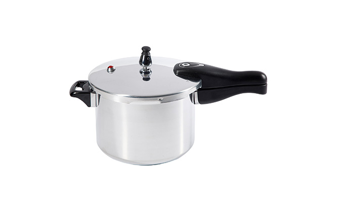 Olla a presión 5 Lt. Brissago plateado + cuchillo Oster