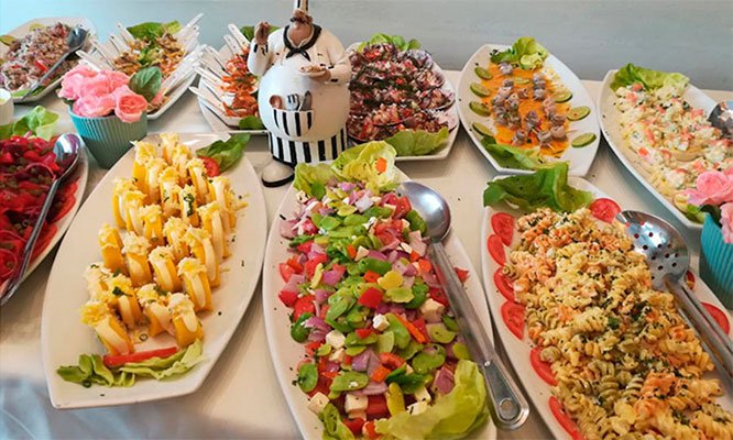 Buffet marino y criollo para una persona