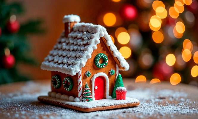 Casa de Jengibre de navidad para armar y decorar