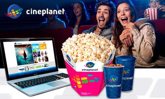 CINEPLANET: 2 entradas + 2 bebidas grandes + Pop corn gigante. Lunes a Domingo
