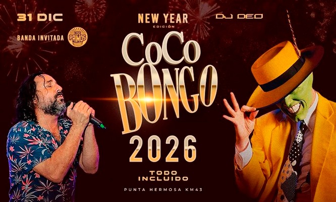 Entrada  VIP O SUPER VIP  para FIESTA DE AÑO NUEVO COCO BONGO, TODO INCLUIDO EN PUNTA HERMOSA