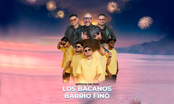 Fiesta Concierto Edición Santorini Año Nuevo 2026. &quot;BARRA LIBE CALORÉ&quot;