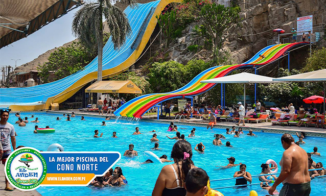 Full Day para 1 o 2 personas niño o adulto a Complejo Turístico EL ANDEN: Piscinas, toboganes y más