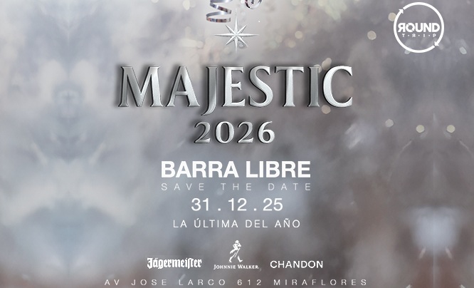 BOX FIESTA AÑO NUEVO, MAJESTIC, INCLUYE BARRA LIBRE + BOTELLA DE ESPUMANTE en Miraflores.