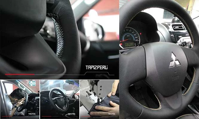 Forrado de timón con ecocuero o cuero natural