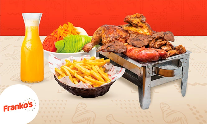 PARRILLA PARA 2: 1 Churrasco + ensalada +1.5L de gaseosa o 1L derefresco y mas