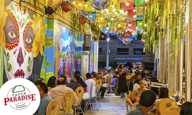 Barra Libre de comida Mexicana: Disfruta sin límites de burritos, nachos, tacos y quesadillas!!!