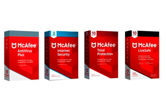 Antivirus McAfee para 1, 3 o 10 PC por 1 año