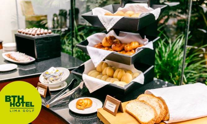 Desayuno Buffet de lunes a domingo en BTH Hotel Lima Golf