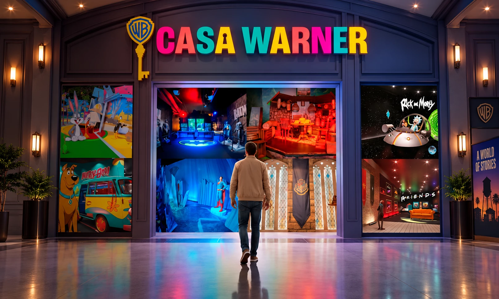 Experiencia Inmersiva casa Warner: Mas de 35 spots instagrameables y 18 salas. Plaza Norte