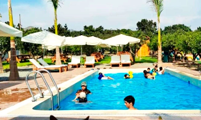 Alojamiento con desayuno y piscina en Mandarhemia de Huaral