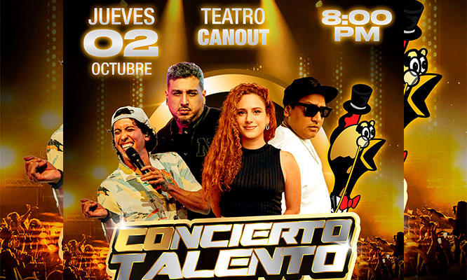 CONCIERTO TALENTO entradas General y Golden este 02 Octubre en el Teatro Canout