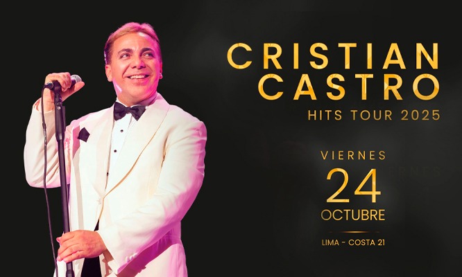CRISTIAN CASTRO HITS TOUR 2025 este 24 de octubre en COSTA 21