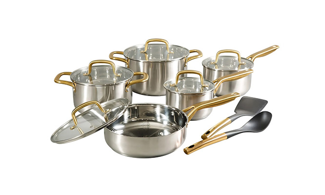 juego de ollas Davinelle Oster x12 Piezas + utensilios
