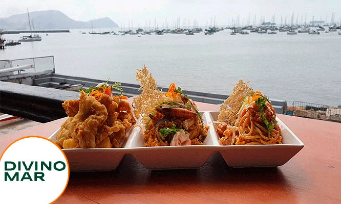 ALMUERZO BUFFET marino, oriental y criollo frente al mar