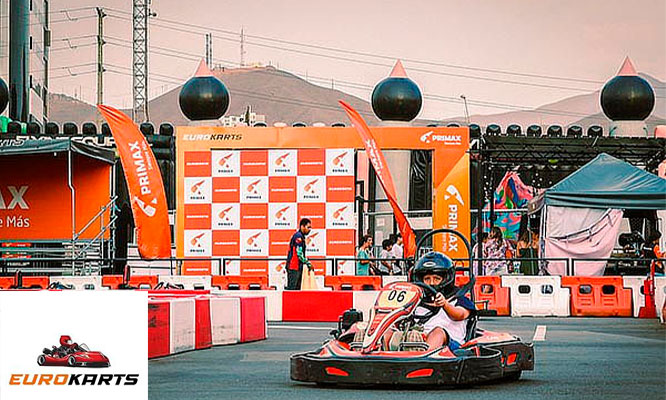 Sesión en Circuito Explanada Olguín con Euro Karts. Válido de Lunes a Sábado