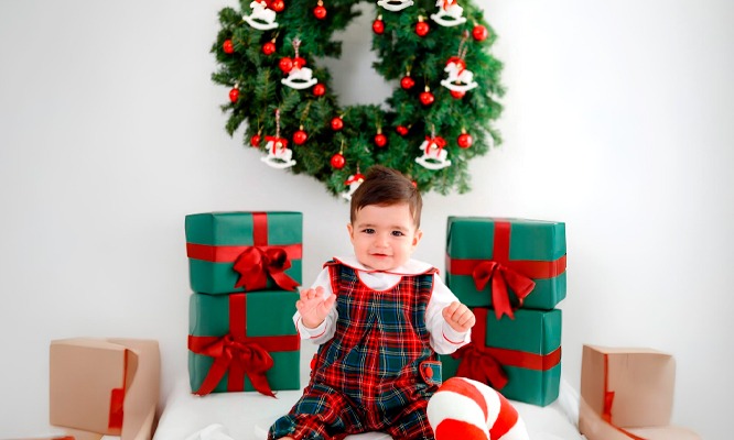 Mini sesión fotografica Navideña en Maga Studio.