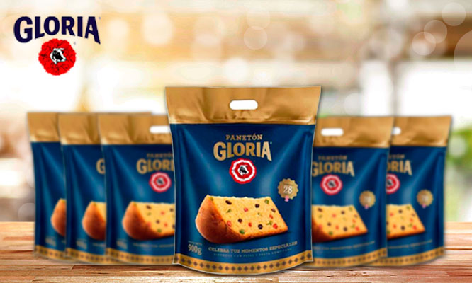 Panetones Gloria en caja de 900 gr