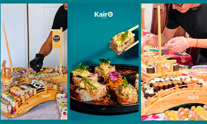 BARCO DE MAKIS: Barco de 70 u 80  makis, sabores a elección. Recojo o Delivery