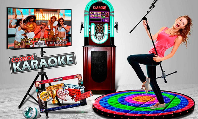 Alquiler de Karaoke digital + piso LED + letreros y más