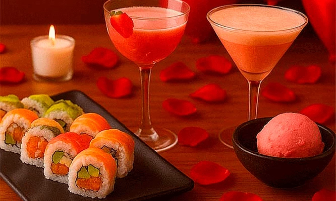 S/39.90 por 10 Makis + 2 Coctel a Elección + 1 Postre Artesanal + Decoración