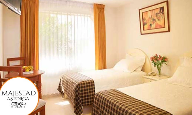 Desde S/ 139.90 por 1, 2 o 3 noches en habitación matrimonial o doble + desayunos en Astorga Hotel en la ciudad blanca de Arequipa