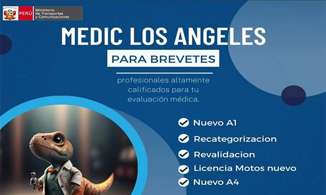 Examen Médico para Brevete en COMAS de AUTO o MOTO