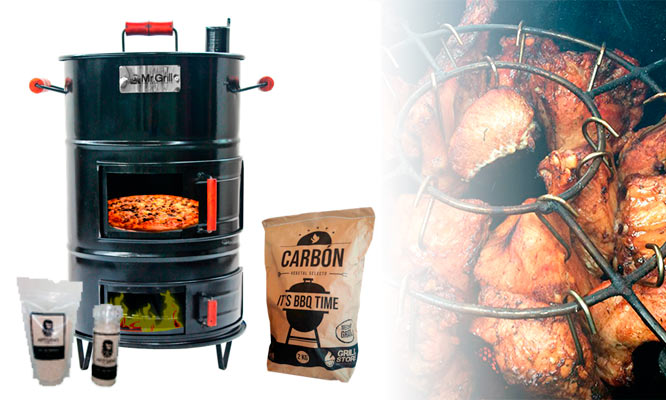 Cilindro chico fierro Carbon 2 KG o Sal de Maras de Grill Store
